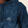 thumbnail image 5 of Dalix UFO Embroidered Fleece Hoodie Mineral Wash Long Sleeve Sweatshirt Mens in Navy Blue M Medium, 5 of 5