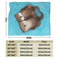 thumbnail image 3 of Sea Otter Blanket Gifts For Kids Adults - Lightweight Throw Blanket For Bedroom Living Room Decor Soft Fuzzy Fleece Cozy Plush Bed Couch 80"X60", 3 of 7