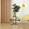 thumbnail image 2 of Plant Stand Small Solid Wood Plant Holder Rack 3-Tier 4 Potted Ladder Plant Shelf for, 2 of 8