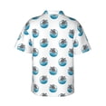 thumbnail image 3 of Balery Turtle Print Men's Hawaiian Shirts Short Sleeve Beach Shirt Relaxed Fit Vacation Button Down Shirts-, 3 of 9