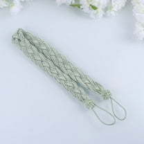 PENIKOKO 2-Pack Light Green Curtain Tiebacks Woven Decorative Curtain Holdbacks for Balcony and Window Drapes