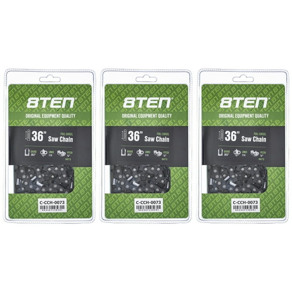 Full Chisel Chainsaw Chain 36 inch .063 3/8 114DL for Stihl MS 290 440 3 Pack 810-CCC2295H