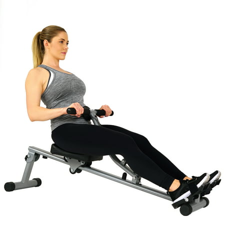Sunny Health Fitness Adjustable Resistance Rowing Machine w/Monitor