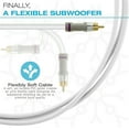 thumbnail image 3 of Mediabridge ULTRA Series Subwoofer Cable (8 Feet) - Dual Shielded with Gold Plated RCA to RCA Connectors - White - (Part# CJ08-6WR-G1 ), 3 of 4