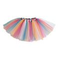 thumbnail image 3 of Kiijoy Girls Colorful Rainbow Tulle Skirt Kids Holiday Party Dance Tutu Skirt, Sizes One Size, 3 of 3