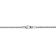 thumbnail image 4 of 14k White Gold 1.30mm Solid Diamond Cut Rope Chain w/ Lobster Clasp 16", 4 of 5