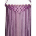 thumbnail image 5 of Large Handmade Minimalist wall hanging, Eggplant Boho Ombre tapestry, Macrame Art on wooden dowel with Cotton Cords, Chic design  Decor, 5 of 7