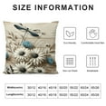 thumbnail image 5 of COMIO Rustic Daisy Pillow Covers, Vintage Teal Dragonfly Daisy Floral Wooden Board Decorative Throw Pillow Covers Farmhouse Spring Flower Outdoor Pillows for Couch Home Sofa, 5 of 5