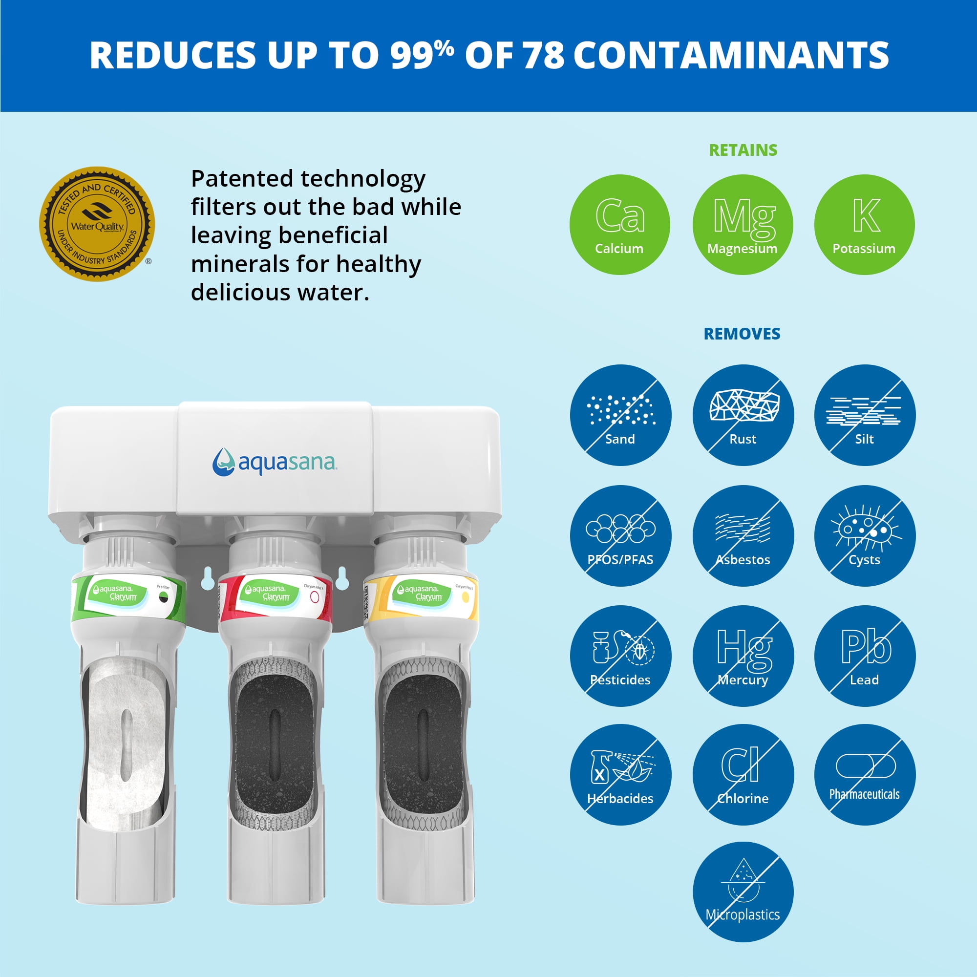 Aquasana Max Flow Under Sink Water Filter System - Chrome - AQ-5300+.56