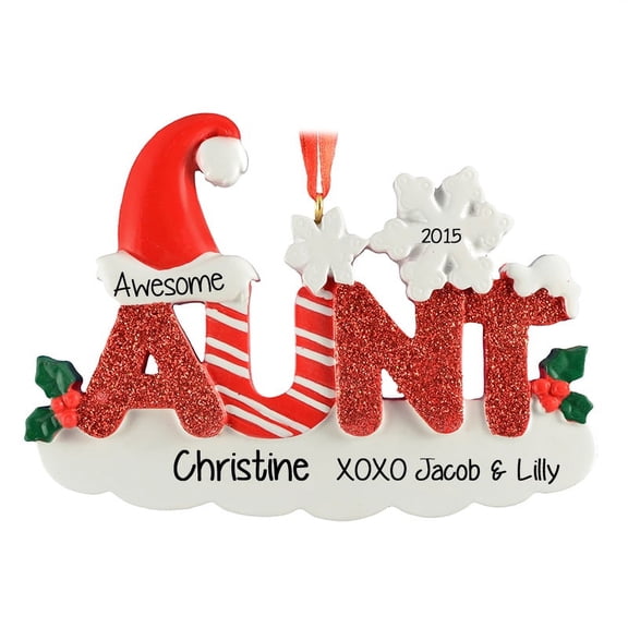 Aunt Personalized Christmas Ornament , Family Christmas Ornament, Christmas Decoration for Tree, Christmas Tree Ornament