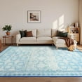 thumbnail image 2 of Ultrug Vintage Floral Rugs Soft Boho Area Rug Indoor Carpet for Living Room Bedroom Home Decor,6'x9',Light Blue, 2 of 7