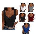 thumbnail image 4 of Blusa sin mangas, camisetas sin mangas de encaje para mujer Camisetas sin mangas de encaje Camisa sin mangas de encaje Funcionalidad de alta precisión, 4 of 6