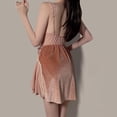thumbnail image 4 of OSFVNOXV Retro Velvet Nightgowns for Women Vintage Chemise with Built-In-Bra,Soft Comfortable Loungewear Sleepwear, 4 of 4