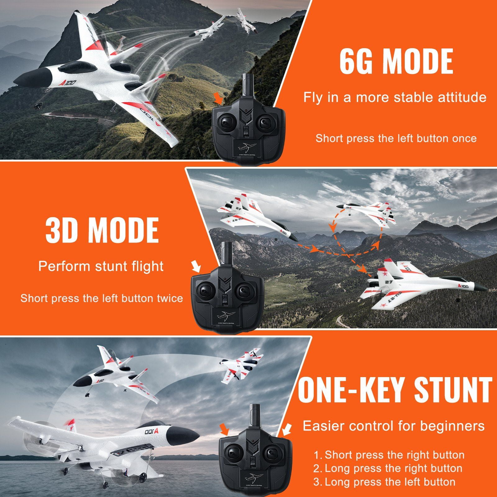 Remote Control Fighter Plane - EPP Foam, 2.4GHz, 3D/6G Mode, Lightweight & Fun