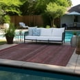 thumbnail image 6 of Addison Rugs Chantille Indoor/Outdoor Transitional Stripes Merlot Washable Rectangle Rug, 8' x 10', 6 of 6