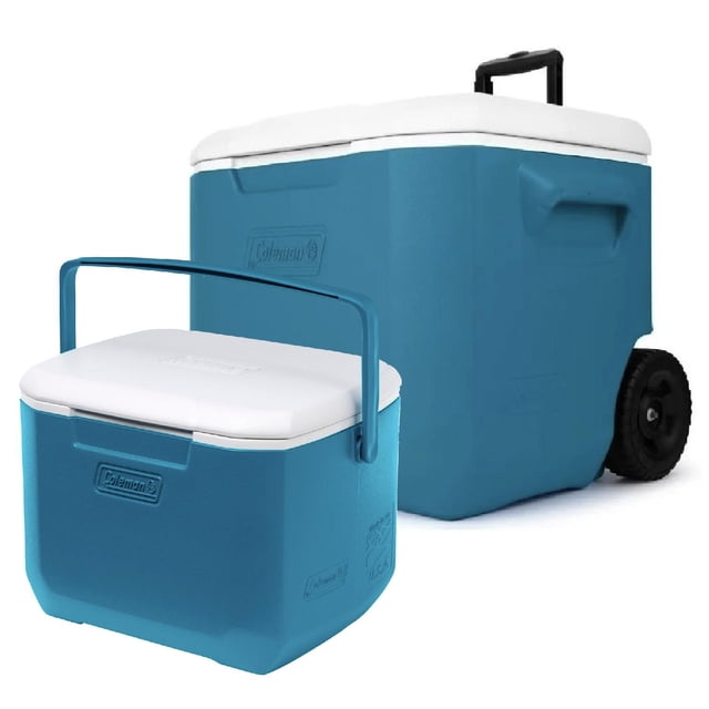 Set de 2 Hieleras Chiller 60 QT + 16 QT Coleman azul Estándar