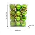 thumbnail image 3 of Zvmxot 24Pcs Christmas Balls Ornament, 1.18 Inch Christmas Decorations, Green, Set Bright Matte Powde Hanging Balls, Plastic Electroplated Christmas GIft Pendant Decor, 3 of 7
