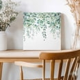 thumbnail image 2 of Framed Canvas Wall Art for Living Room Sage Green Eucalyptus Wall Decor, Watercolor Leaves Aesthetic Paintings for Bedroom Office Kitchen Bathroom, Ready to Hang Artwork Wall Pictures 8x8 Inch, 2 of 9