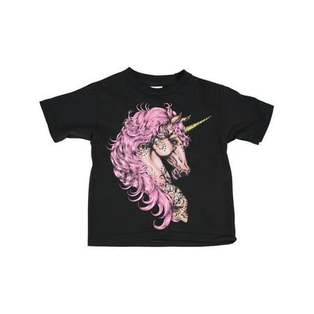 shirt pink unicorn sleeve cotton graphic short