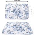 thumbnail image 2 of Blue Floral Dish Drying Mats 18x24 Inch Blue and White Chinoiserie Flower Drying Mats Seasonal Vintage Decorative Coffee Bar Mat Absorbent Fast Drying for Kitchen Dining Room Decor, 2 of 7