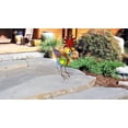 thumbnail image 2 of Alpine Corporation MZP388 Wacky Tropical Metal Rooster Décor Statue, 17 Inch Tall, Multi-Color, 2 of 2