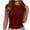 #0299-Wine, variant on Uootdi T Shirts for Women Short Sleeve Open Back Solid Casual Tops Summer Street Style Stretchy Slim Fit Tees Gift