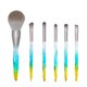 thumbnail image 2 of Juego de 6 brochas de maquillaje Fiudx con cabello gris y forma de poste de cristal, 2 of 5