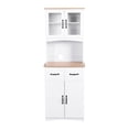 thumbnail image 6 of Noble House 66.9" Kitchen Pantry Cabinet with Drawers and Microwave Stand, White, 6 of 16