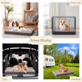 thumbnail image 4 of Cama ortopédica para perros Laojin Balhen, suave, de felpa, lavable, gris, 4 of 7