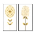 thumbnail image 2 of Designart "Gold Flower of Life in Bloom II" Abstract Botanicals Framed Wall Art Set Of 2 - Modern Gold Frame Gallery Set For Office Decor, 2 of 6