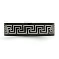 thumbnail image 3 of Titanium Black Greek Key 6mm Band Ring Wedding Designed, 3 of 10
