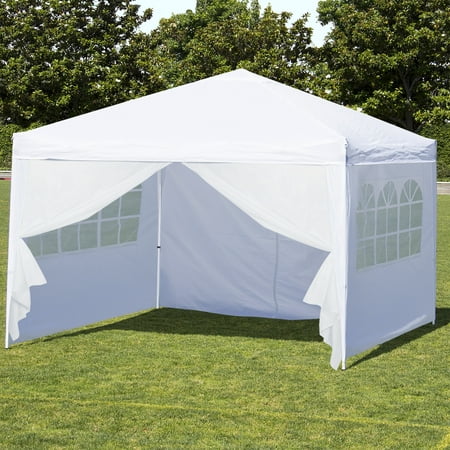 - Best Choice Products 10x10ft Lightweight Portable Instant Pop Up Canopy Shade Shelter Gazebo Tent for Backyard, Camping, Beach, Tailgate w/ Carry Bag, Side Walls - White