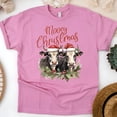 thumbnail image 1 of Moo Cow Shirt | Cute Farm Animal Graphic Tee for Country Lovers, Azalea, Size S, 1 of 6