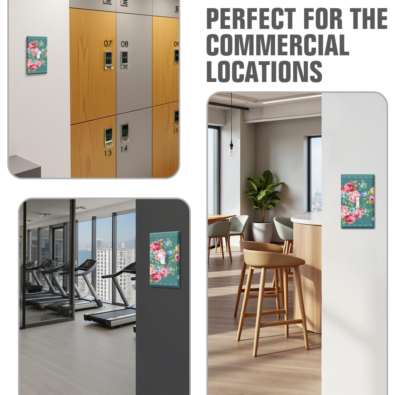 Decorator Switch or Receptacle Pioneer Floral Outlet Wall Plate,Size 1-Gang 2.8" x 4.5”, Polycarbonate Thermoplastic Electrical Switchplate Home Decor for Kitchen Living Room Bedroom Decorate