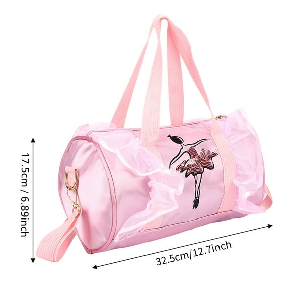 Ballet Bag, Dancing Handbag, Lace Trimmed Shoulder Bag Essential Ballet Accessories for Girls Ballerina