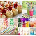 thumbnail image 2 of Triani 100 Biodegradable Paper Straws - Durable & Eco-Friendly in Stripes Straws - Gray Drinking Straws & Party Decoration Supplies, 2 of 8