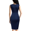 thumbnail image 5 of Youpwaven Women's Sequin Patchwork Sleeveless Dress, Elegant Ruched Bodycon Party Gown, Sexy Side Slit Cocktail Dress for Evening Gala, 5 of 5