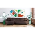 thumbnail image 1 of Sala Modular Makora Sofá Cama Reversible Lino Chocolate Beehive Memory Foam Modelo Sampeiro, 1 of 8