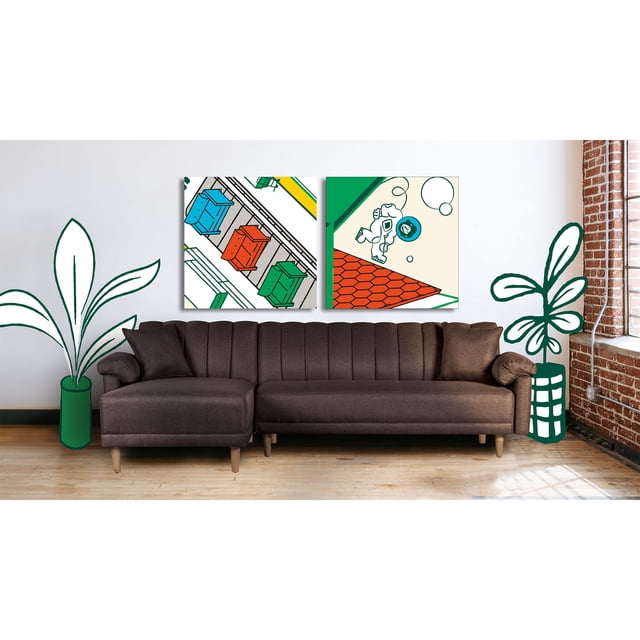 Sala Modular Makora Sofá Cama Reversible Lino Chocolate Beehive Memory Foam Modelo Sampeiro
