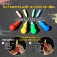 thumbnail image 3 of BAZIC Jumbo Sidewalk Chalks & Chalk Holders, 4 Colors Chalks with 1 Plastic Holder, Outdoor Fun Activity Art Coloring, 4-Packs, 3 of 7