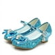 thumbnail image 5 of Zapatos de tacón alto para niñas, zapatos de princesa con lazo de diamantes de imitación, zapatos de tacón alto para niñas, zapatos individuales de Frozen con cristales, 5 of 6