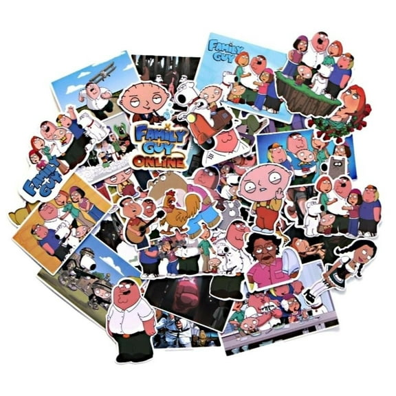Family Guy Themed Set of 55 Assorted Stickers Decal Set