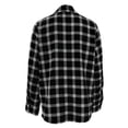 thumbnail image 4 of FDGIU Women's Plaid Button Down Shirt, Lapel Long Sleeve Loose Fit Collared Blouse Casual Tops for Office Daily Travel Outfits, 4 of 7
