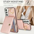 thumbnail image 3 of Allytechgroup Wallet Case for Samsung Galaxy A14 5G with Card Slots, RFID Blocking Ring Holder Kickstand Bumper Anti-Scratch Slim Phone Case Cover for Galaxy A14 5G, Rosegold, 3 of 8