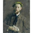 thumbnail image 2 of Ferdinand Matthias Zerlacher 20x24 Gold Ornate Framed and Double Matted Museum Art Print Titled - Self -Portrait (1906), 2 of 4