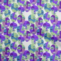 oneOone Cotton Poplin Twill Purple Fabric Abstracts Quilting Supplies Print Sewing Fabric By The Yard 56 Inch Wide
