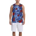 thumbnail image 4 of Easygdp Abstract Colorful Butterflies Men's Mesh Basketball Jersey Quick Drying Sleeveless Shirts Fitted Muscle Tank Tops Sport Round Neck T-Shirt - XX-Large, 4 of 9