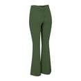 thumbnail image 6 of Women's V Back Scrunch Butt Flare Leggings Ruched Bell Bottom Yoga Pants, 6 of 8