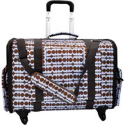 Wacky Paws WPC027-BN 4-Wheel Mobile Pet Carrier, Brown, Small