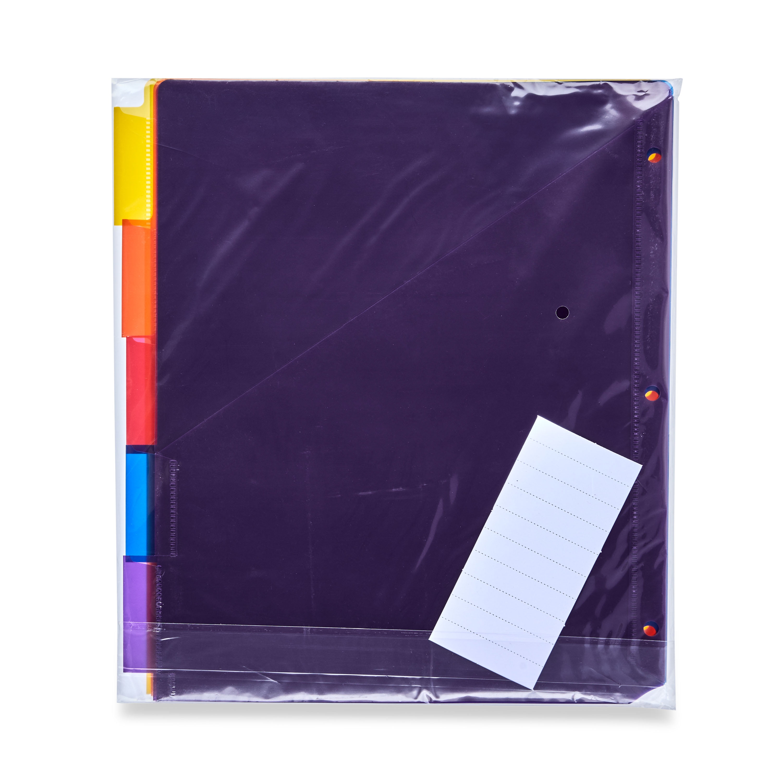 (2 pack) Pen+Gear 5-Tab Insert Dividers with Pockets, Assorted Colors, Letter Size, PT014